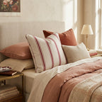 Rosie Stripes Throw Pillow - Hillcroft Home