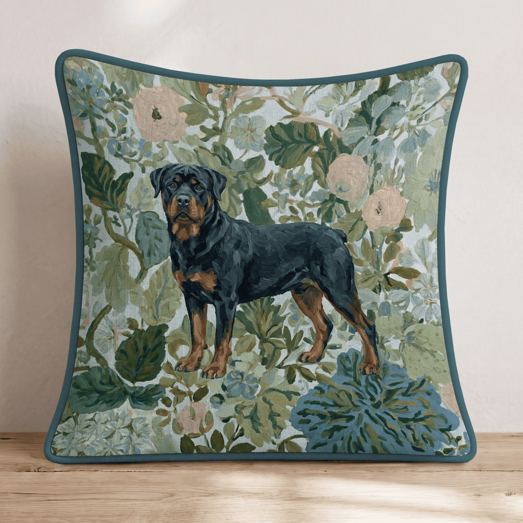 Rottweiler Power Throw Pillow - Hillcroft Home