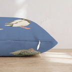 Row Of Ducks Throw Pillow - Hillcroft Home