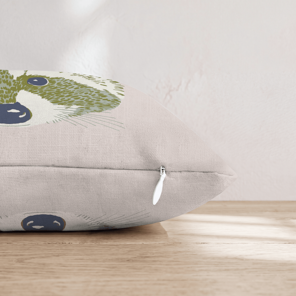 Rowdy Raccoon Throw Pillow - Hillcroft Home