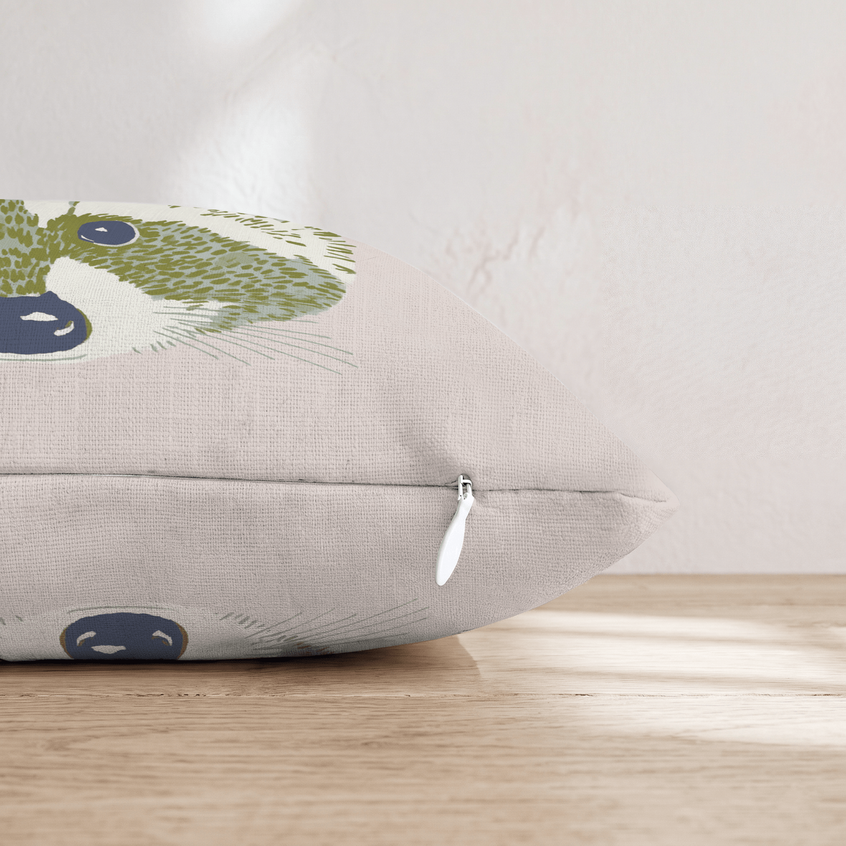 Rowdy Raccoon Throw Pillow - Hillcroft Home