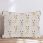 Rudolph Golden Retrievers Throw Pillow throw pillow - Hillcroft Home