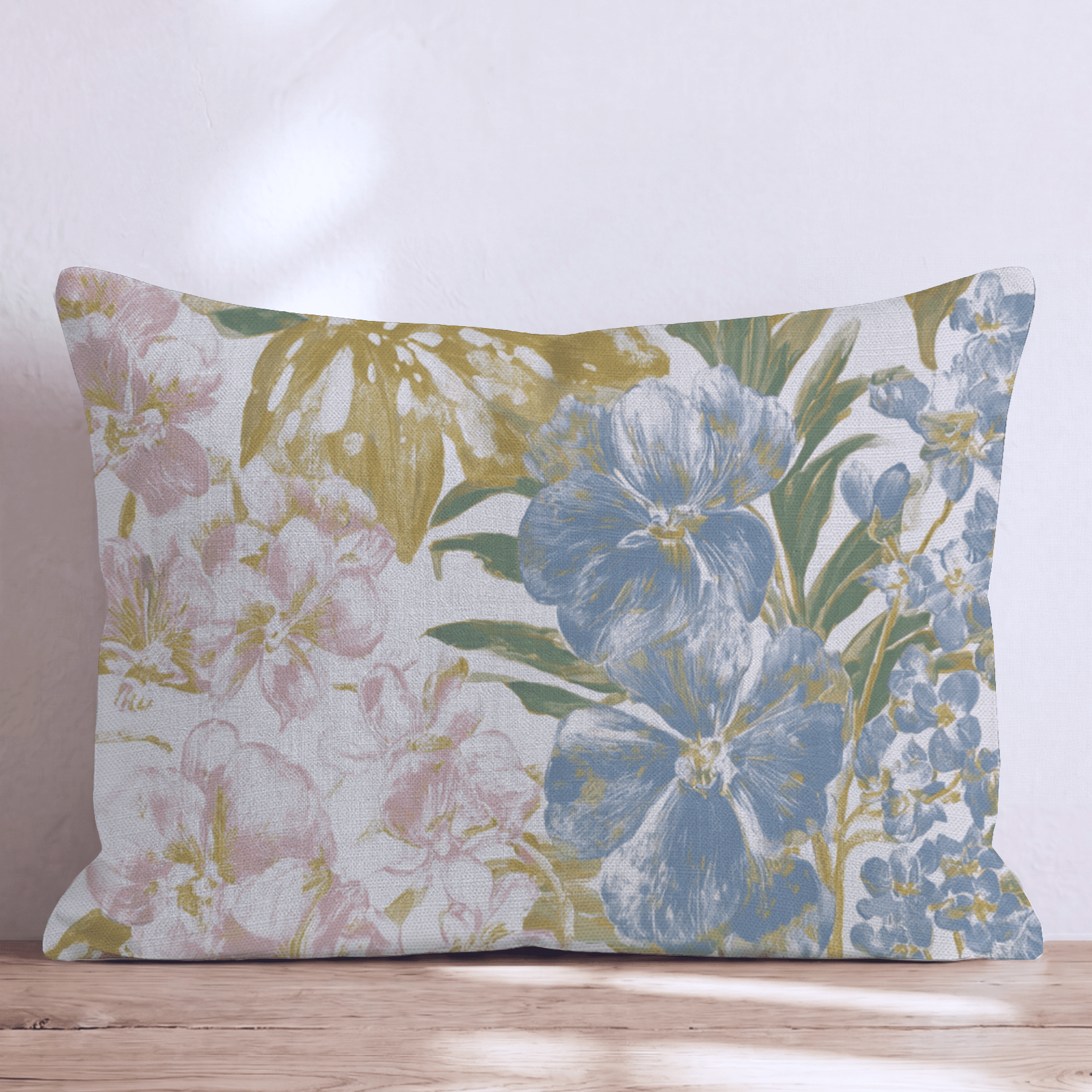 Rue Florals Throw Pillow - Hillcroft Home