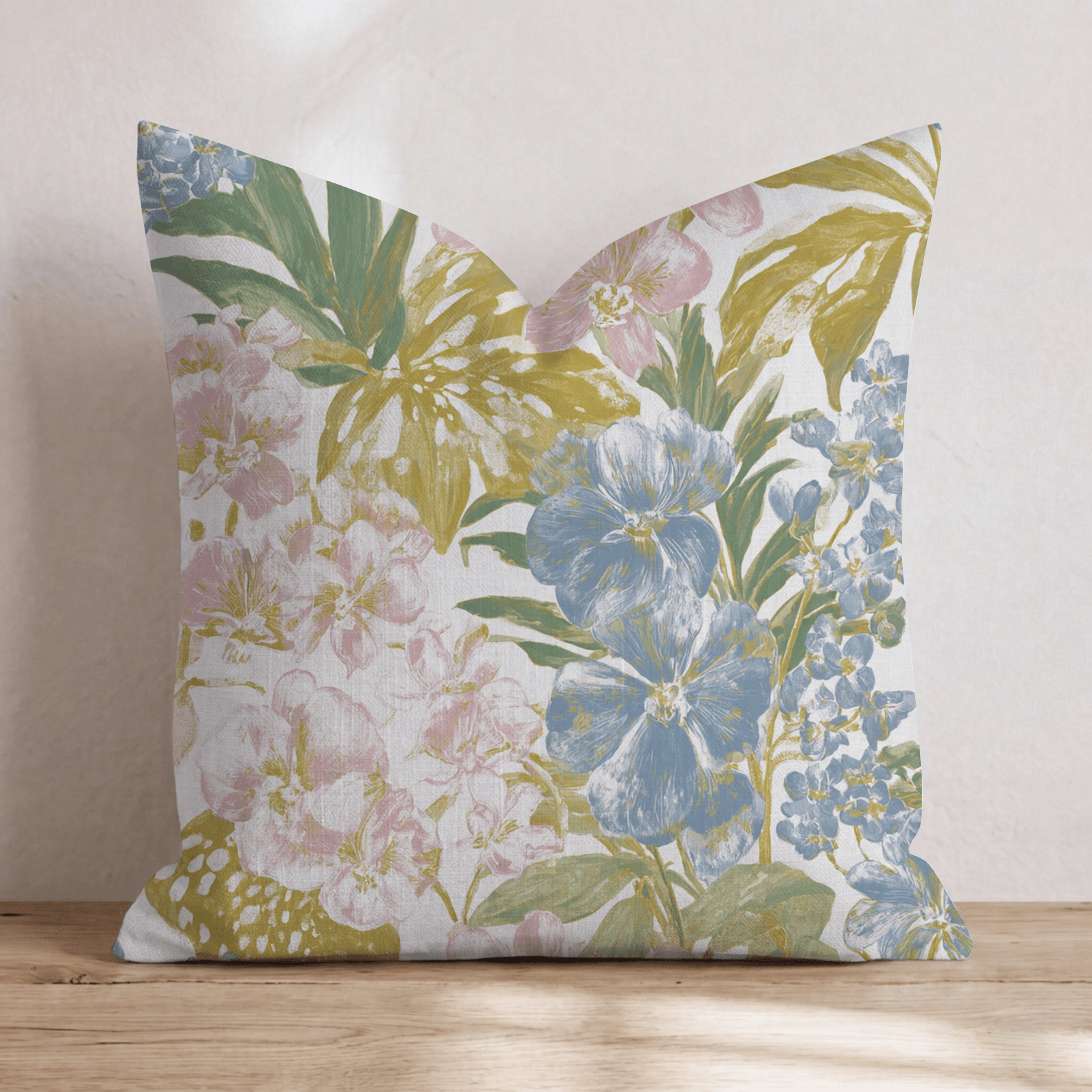Rue Florals Throw Pillow - Hillcroft Home
