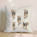 Running Airedale Terrier Throw Pillow - Hillcroft Home