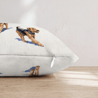 Running Airedale Terrier Throw Pillow - Hillcroft Home