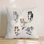 Running Australian Shepherd Throw Pillow - Hillcroft Home