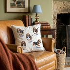 Running Basset Hound Throw Pillow - Hillcroft Home