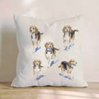 Running Beagles Throw Pillow - Hillcroft Home