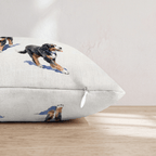 Running Bernedoodle Throw Pillow - Hillcroft Home