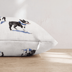 Running Boston Terriers Throw Pillow - Hillcroft Home