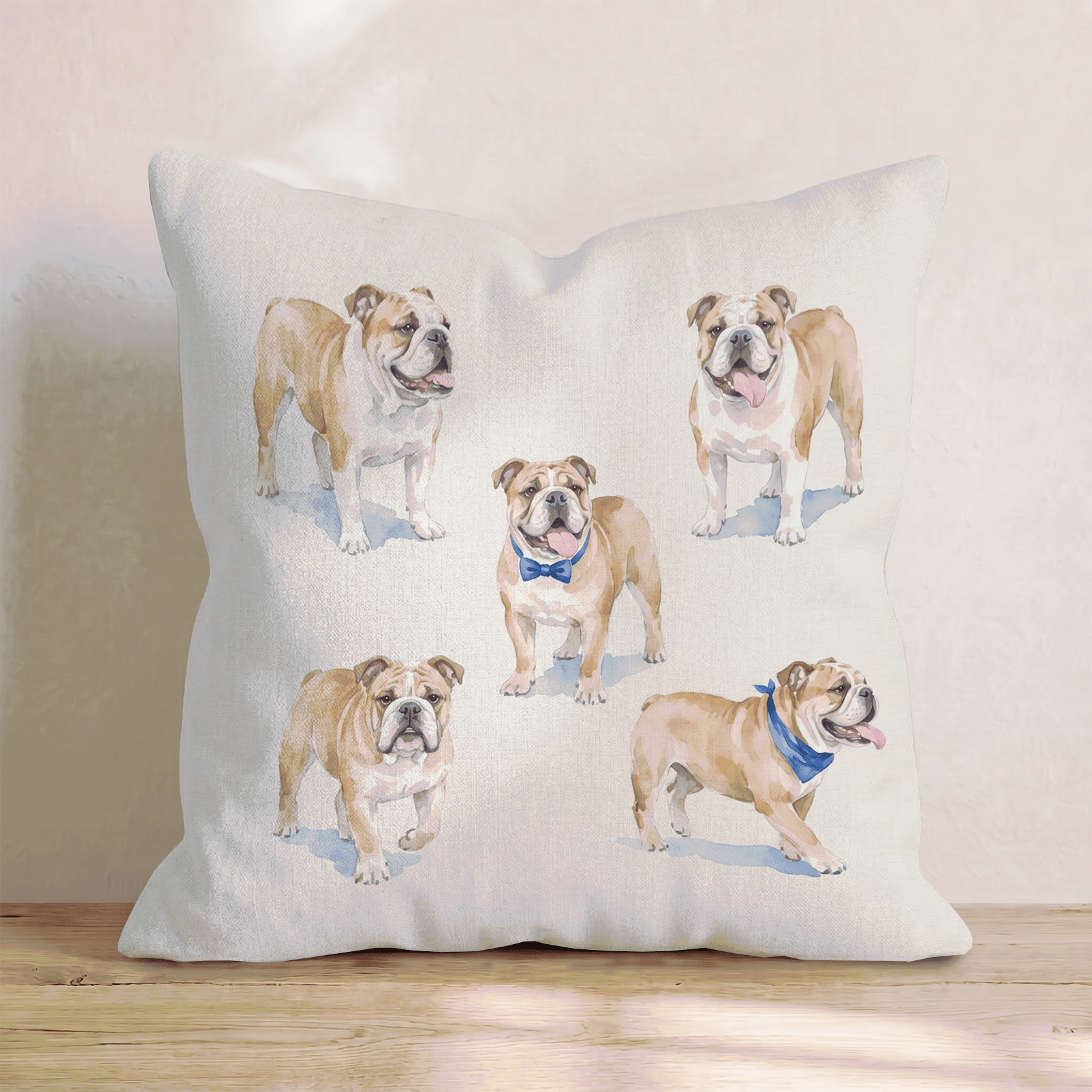 Running Bulldogs Throw Pillow - Hillcroft Home