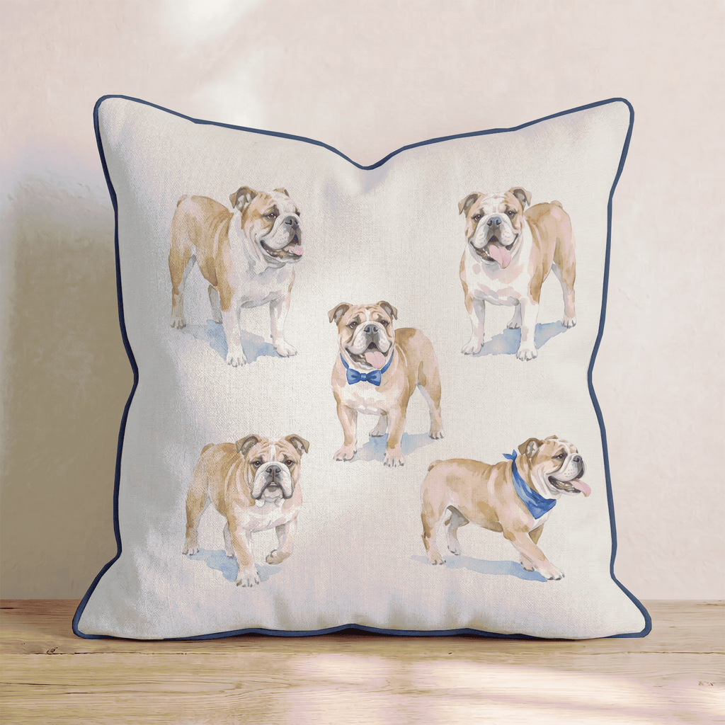 Running Bulldogs Throw Pillow - Hillcroft Home