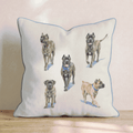 Running Cane Corsos Throw Pillow - Hillcroft Home