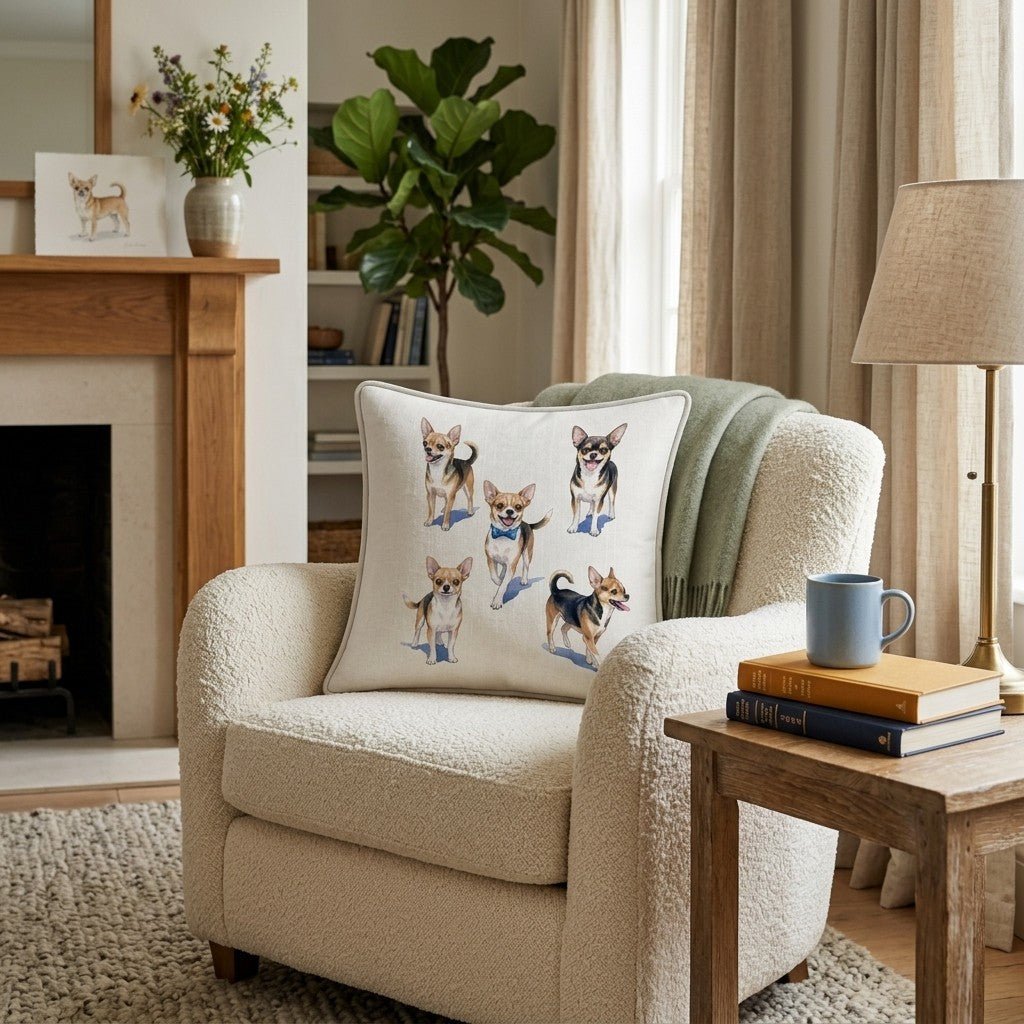 Running Chihuahua Throw Pillow - Hillcroft Home