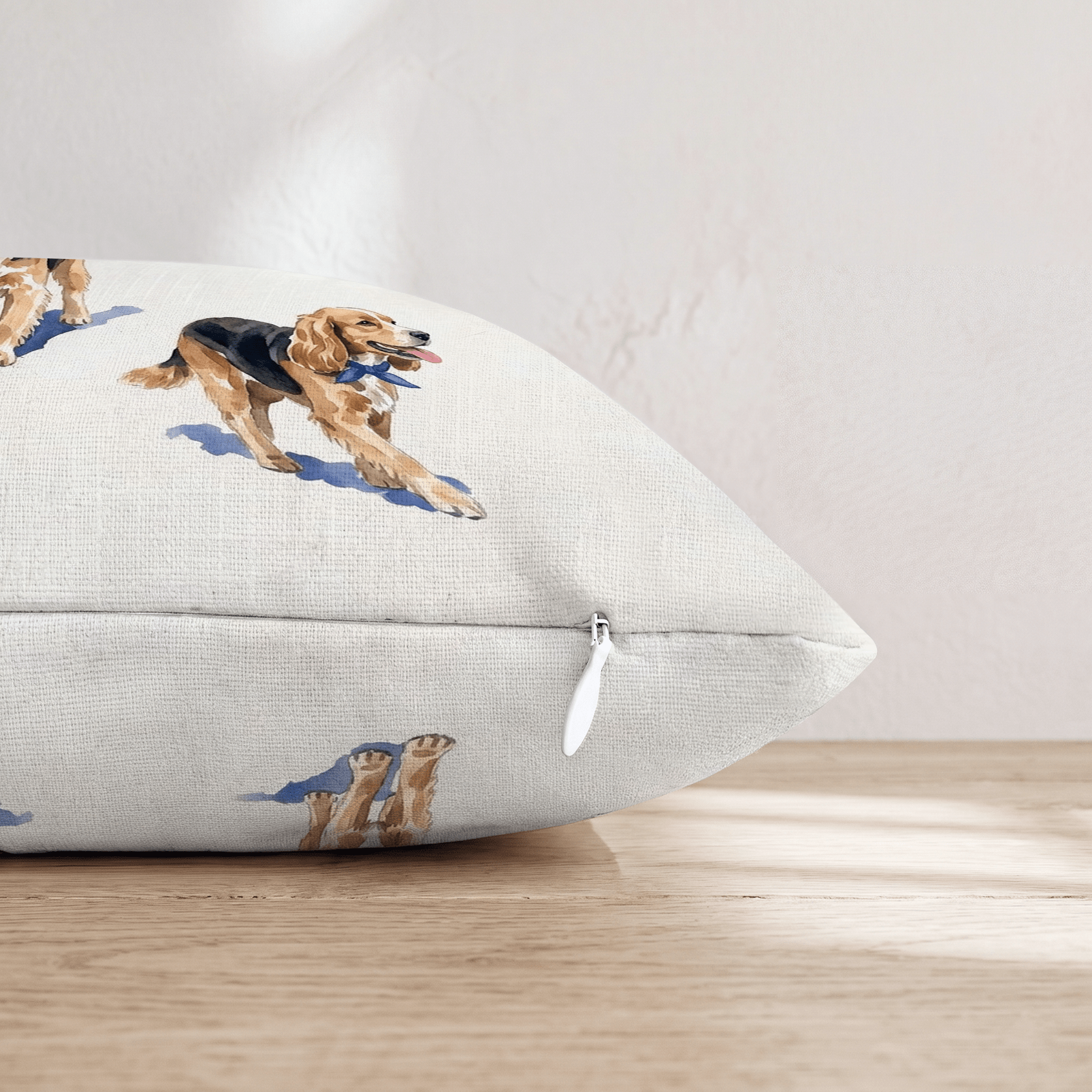 Running Cocker Spaniel Throw Pillow - Hillcroft Home