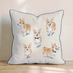 Running Corgis Throw Pillow - Hillcroft Home