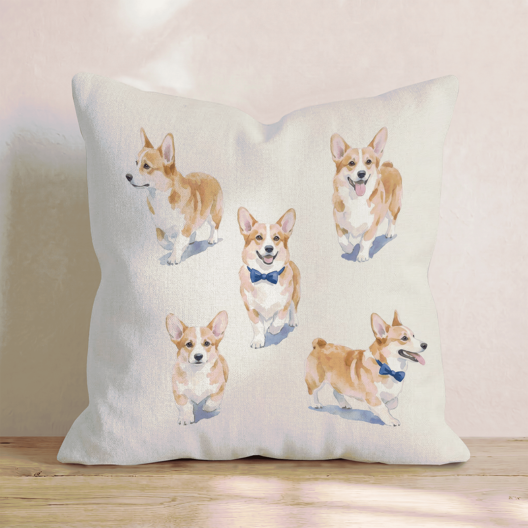 Running Corgis Throw Pillow - Hillcroft Home