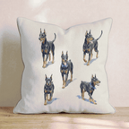 Running Dobermans Throw Pillow - Hillcroft Home