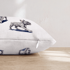 Running French Bulldogs Throw Pillow - Hillcroft Home
