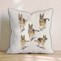 Running German Shepherds Throw Pillow - Hillcroft Home