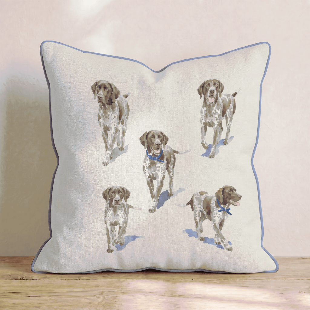 Running German Shorthaired Pointers Throw Pillow - Hillcroft Home