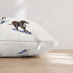 Running Greyhound Throw Pillow - Hillcroft Home