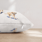 Running Labrador Retrievers Throw Pillow - Hillcroft Home