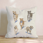 Running Pit Bull Throw Pillow - Hillcroft Home