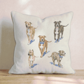 Running Pit Bull Throw Pillow - Hillcroft Home