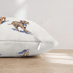Running Pit Bull Throw Pillow - Hillcroft Home