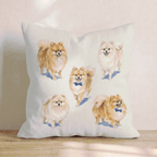 Running Pomeranians Throw Pillow - Hillcroft Home