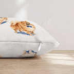 Running Pomeranians Throw Pillow - Hillcroft Home