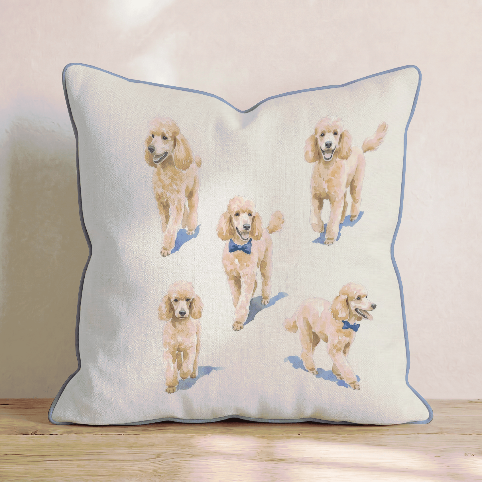 Running Poodles Throw Pillow - Hillcroft Home