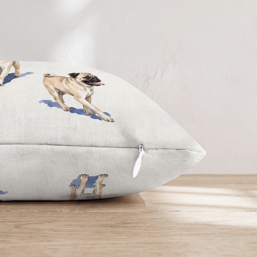 Running Pug Throw Pillow - Hillcroft Home