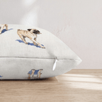 Running Pug Throw Pillow - Hillcroft Home