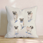 Running Pug Throw Pillow - Hillcroft Home