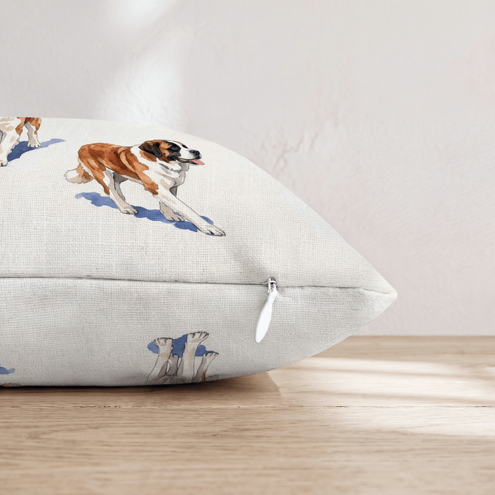 Running Saint Bernard Throw Pillow - Hillcroft Home