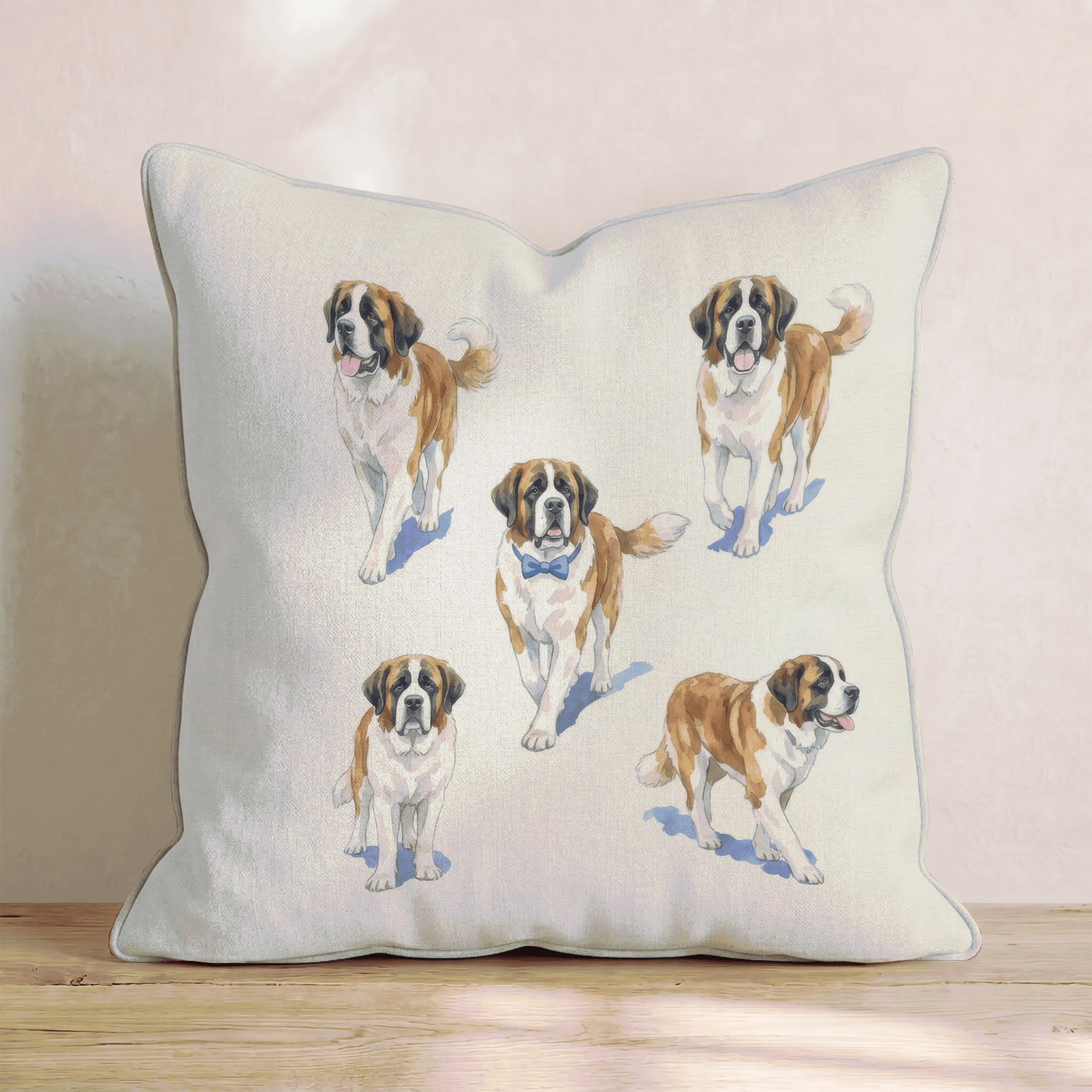 Running Saint Bernard Throw Pillow - Hillcroft Home
