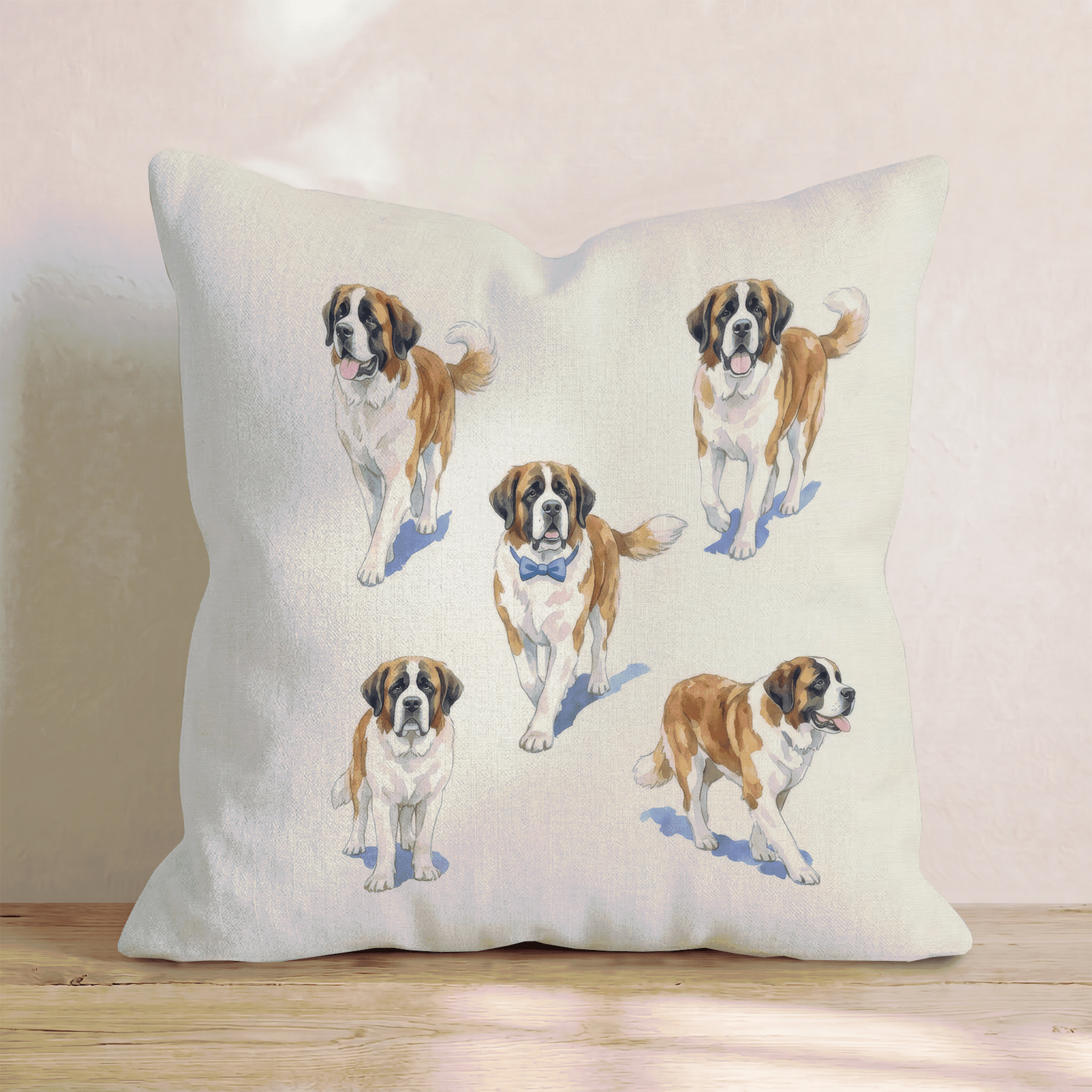 Running Saint Bernard Throw Pillow - Hillcroft Home