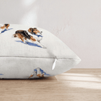 Running Sheltie Throw Pillow - Hillcroft Home
