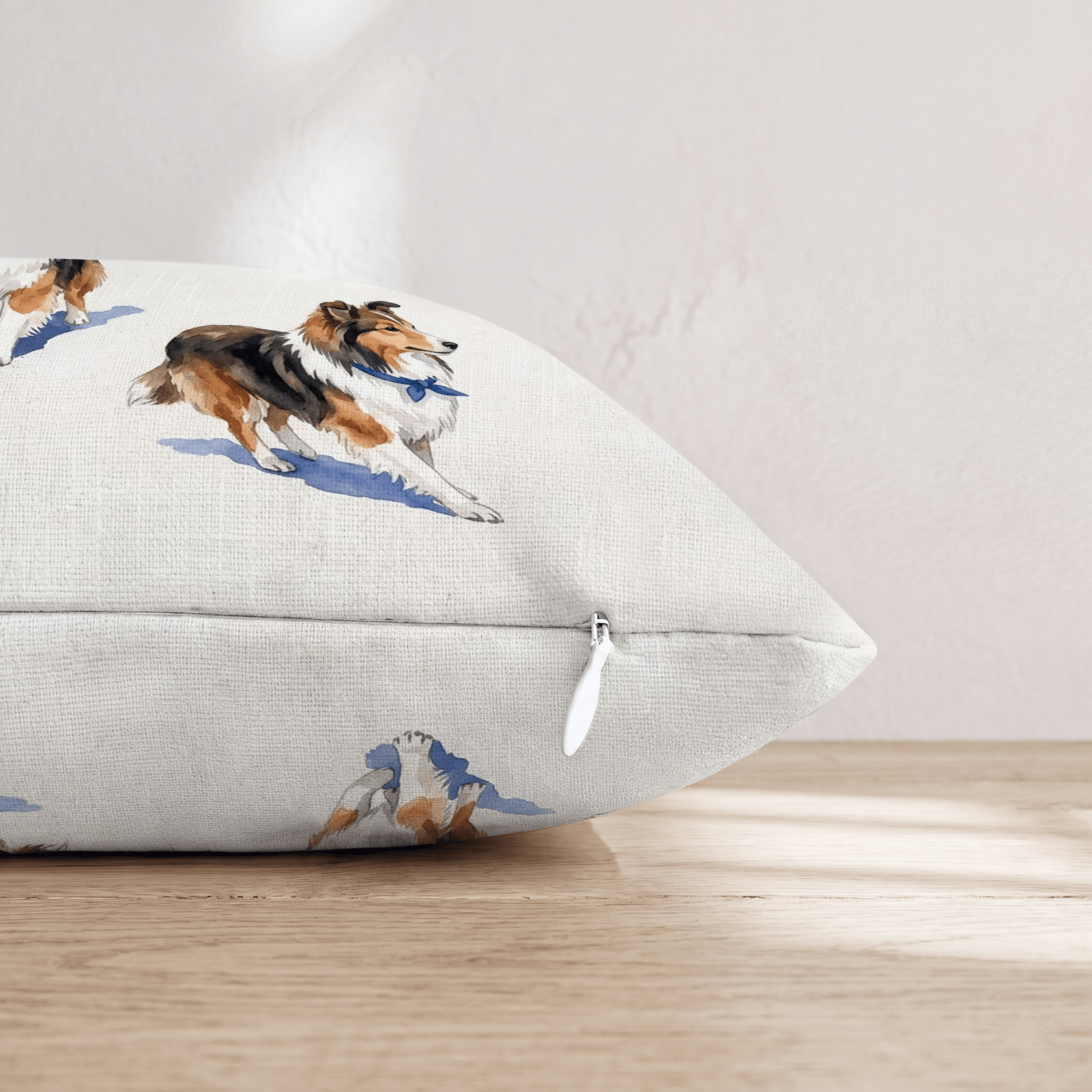 Running Sheltie Throw Pillow - Hillcroft Home