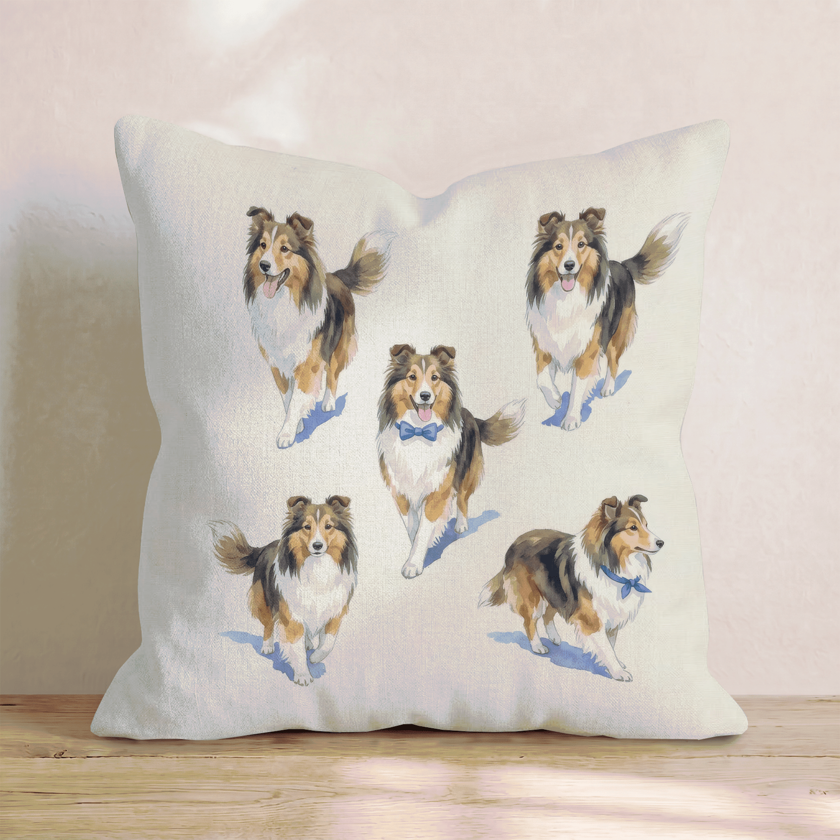 Running Sheltie Throw Pillow - Hillcroft Home
