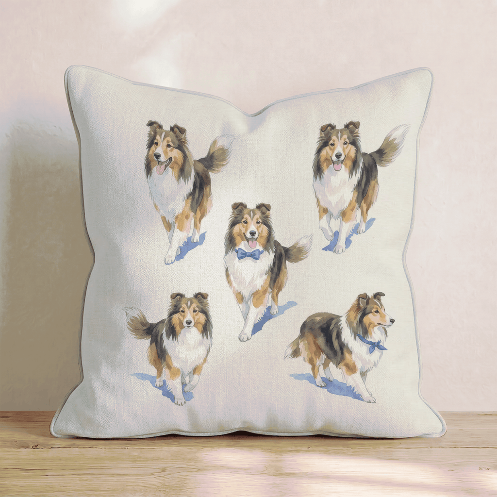 Running Sheltie Throw Pillow - Hillcroft Home