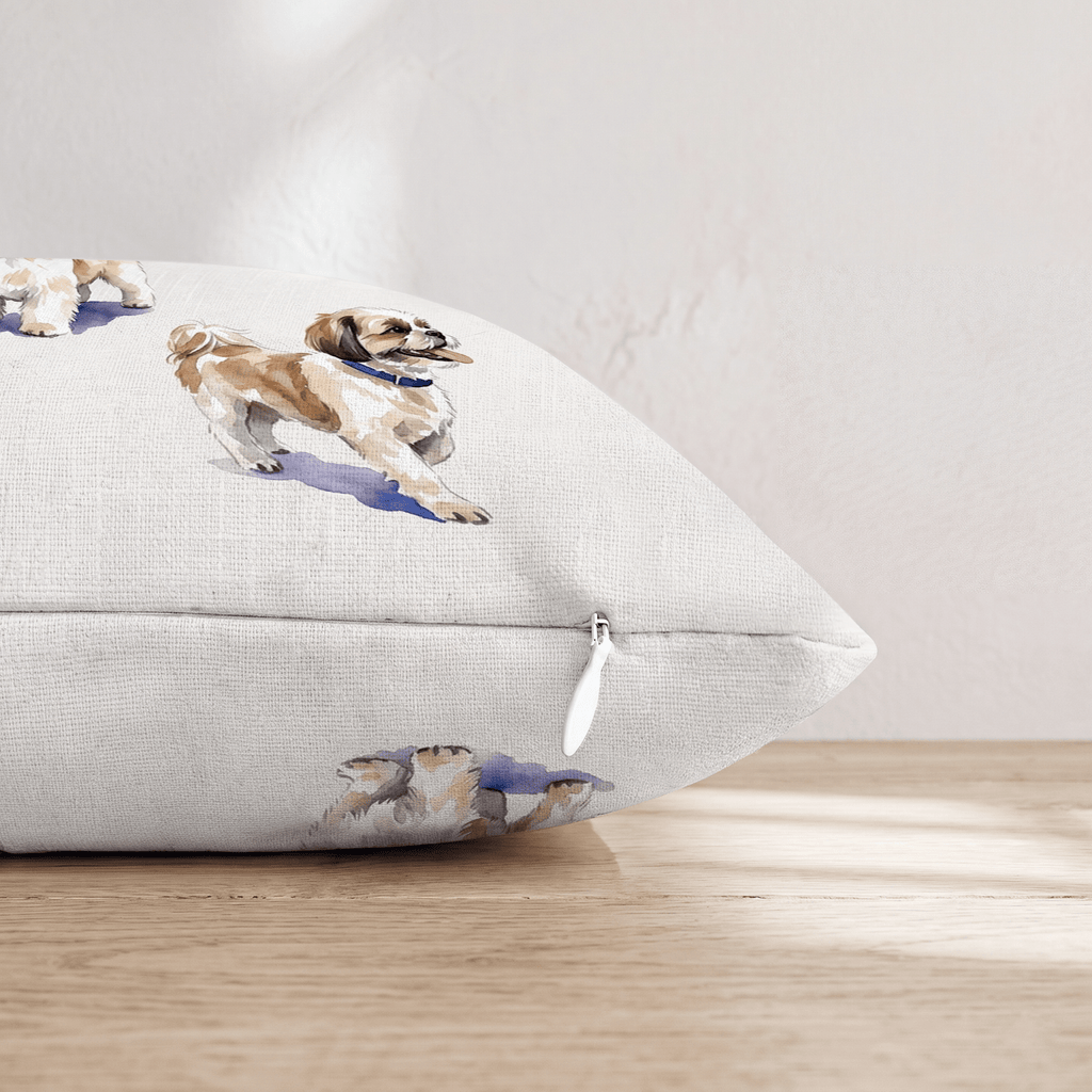 Running Shih Tzus Throw Pillow - Hillcroft Home