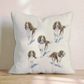 Running Springer Spaniel Throw Pillow - Hillcroft Home