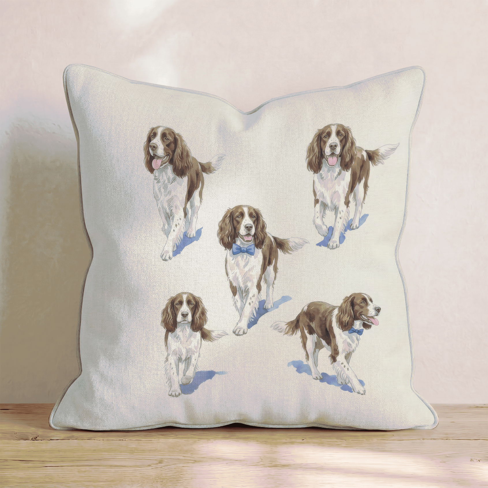 Running Springer Spaniel Throw Pillow - Hillcroft Home