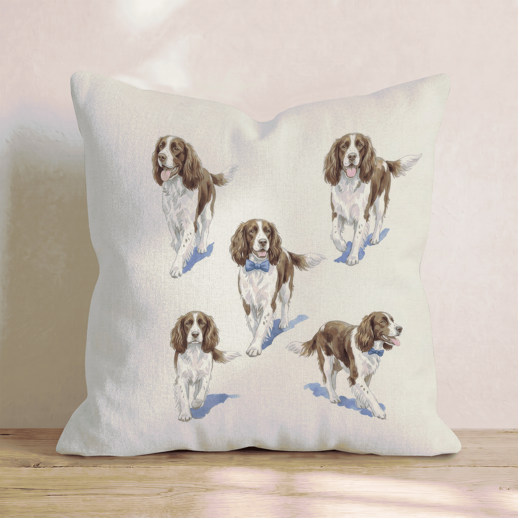 Running Springer Spaniel Throw Pillow - Hillcroft Home