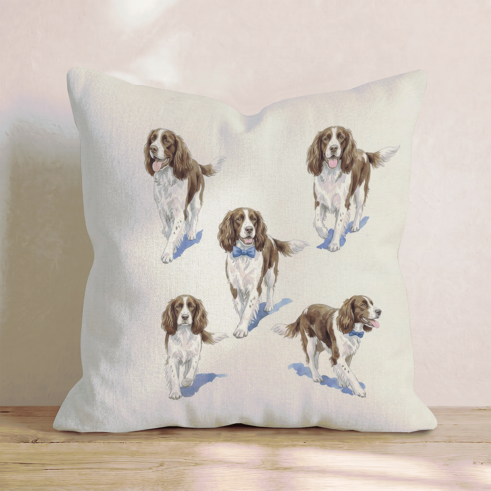 Running Springer Spaniel Throw Pillow - Hillcroft Home