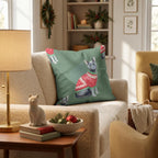 Russian Blue Snowlake Sweater Throw Pillow throw pillow - Hillcroft Home